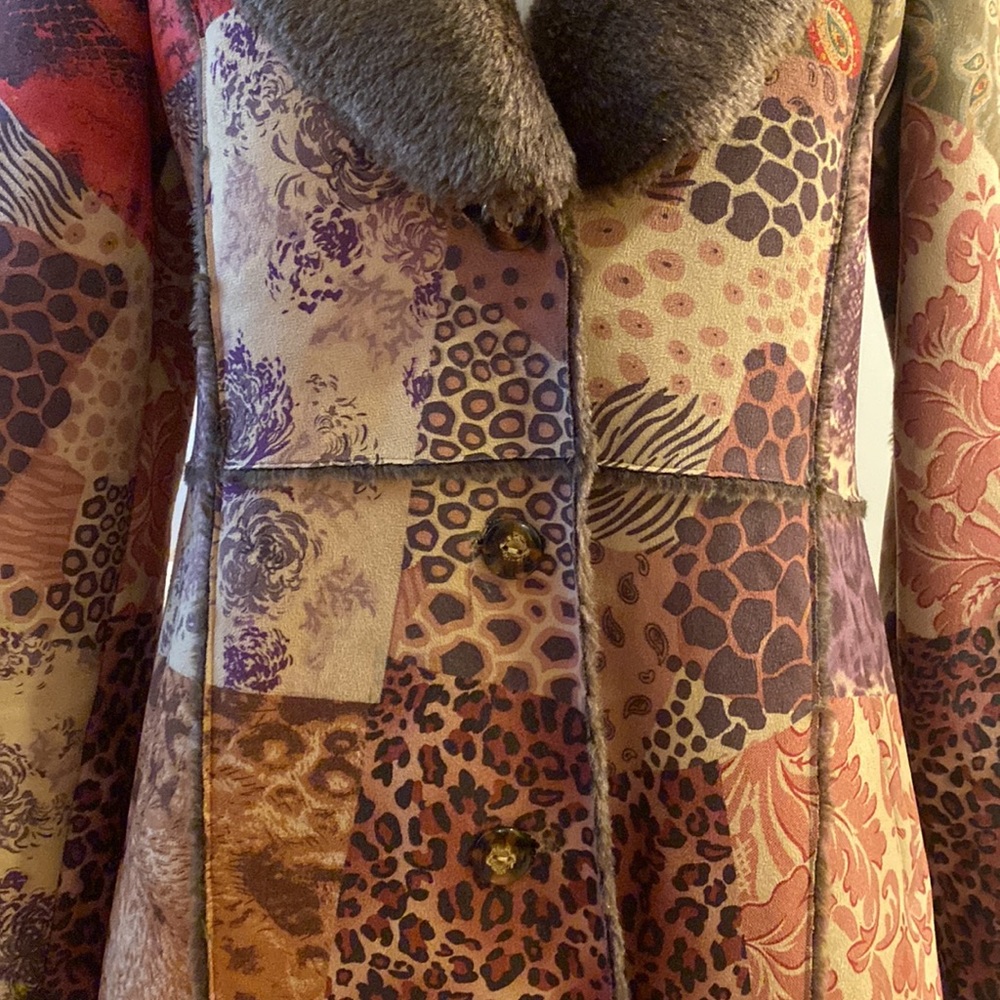 Lined Faux Fur and suede jacket - Picture 5 of 6